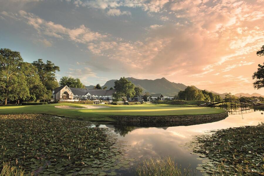 Fancourt clubhouse at sunrise