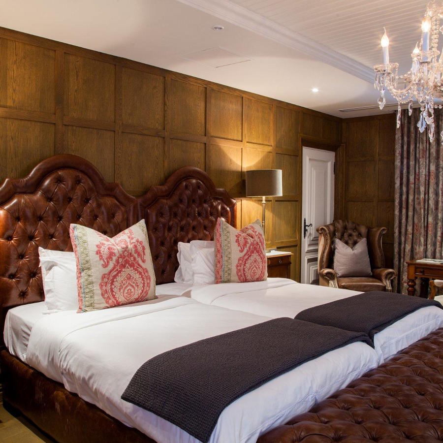 Double room at the luxurious Lanzerac Wine Estate